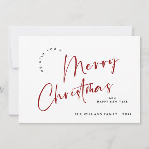 Elegant Minimalistisch frohe Weihnachtsgrüße Feiertagskarte
