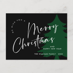 Elegant Minimalistisch frohe Weihnachtsgrüße Postkarte