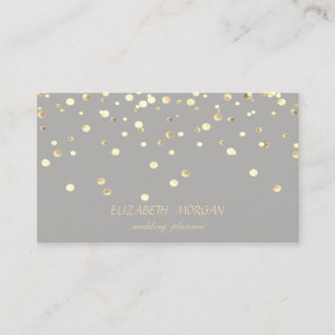Elegant Minimalistisch, Imitate Gold Confetti Visitenkarte