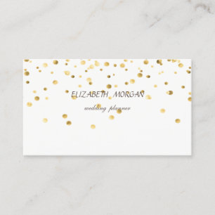 Elegant Minimalistisch, Imitate Gold Confetti Visitenkarte