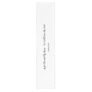 Elegant, minimalistisch, Joshua 24:15 Bibelverse Kurzer Tischläufer