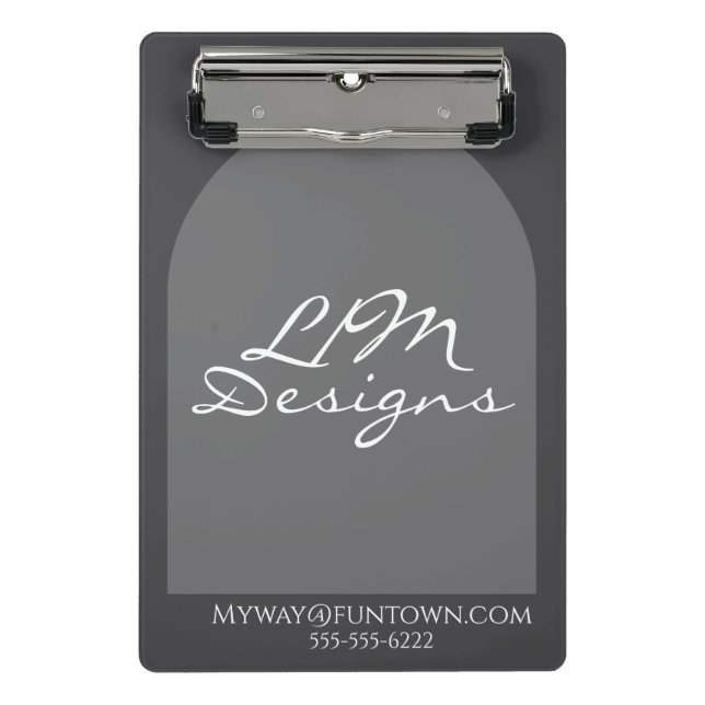 Elegant Minimalistisch Mini Klemmbrett (Vorderseite)