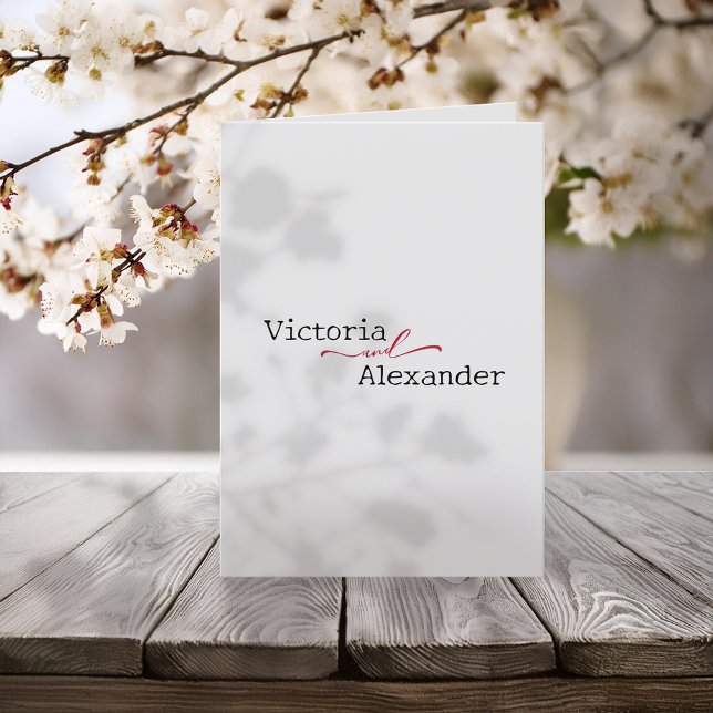 Elegant Minimalistisch mit einer Hochzeit mit rote Programm (Von Creator hochgeladen)