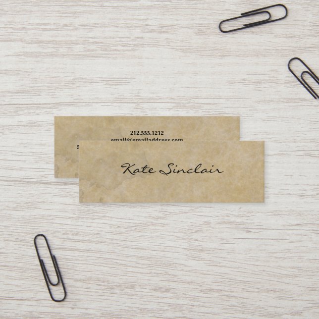 Elegant Minimalistisch modern stilvoll Mini Visitenkarte (Vorderseite/Rückseite Beispiel)