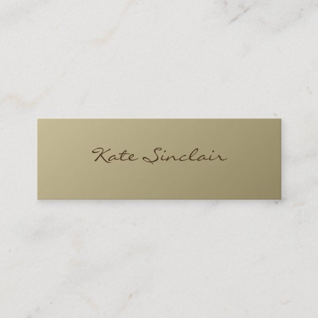 Elegant Minimalistisch modern stilvoll Mini Visitenkarte (Vorderseite)