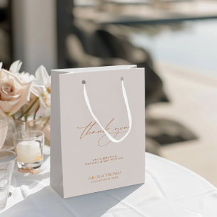 Elegant Minimalistisch Pearl Wedding Vielen Dank Mittlere Geschenktüte