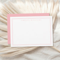 Elegant Minimalistisch rosa Zwei Grenzen