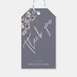 Elegant minimalistisch staubige graue Aquarellfarb Geschenkanhänger