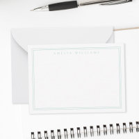 Elegant Minimalistisch türkisfarben Zwei Grenzen