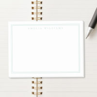 Elegant Minimalistisch türkisfarben Zwei Grenzen