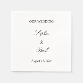 Elegant Minimalistisch Wedding Napkins Serviette