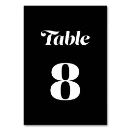 Elegant Minimalistische kalligraphische Schwarze H Tischnummer