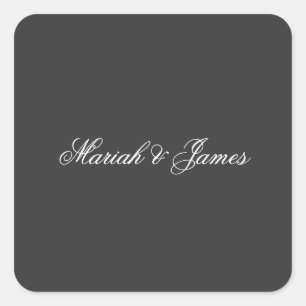 Elegant minimalistisches modernes Design Quadratischer Aufkleber