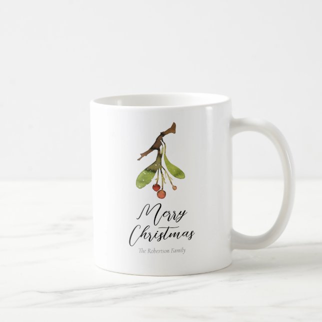 Elegant Mistletoe Christmas Kaffeetasse (Rechts)