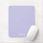 Elegant Misty Lilac Personalisiert Name - Mousepad<br><div class="desc">Rüsten Sie Ihren Arbeitsbereich mit diesem eleganten und stilvollen Mousepad mit einem beruhigenden, mistigen lila Hintergrund und Ihrem individuelle Name in sauberer, moderner Typografie auf. Dieses personalisierte Mousepad eignet sich sowohl für Zuhause als auch für Büroanwendungen und verleiht Ihrem Schreibtisch eine Touch von Eleganz und Individualität. Ein durchdachtes und funktionelles...</div>