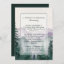 Elegant Misty Mountain Forest Itinerary Card