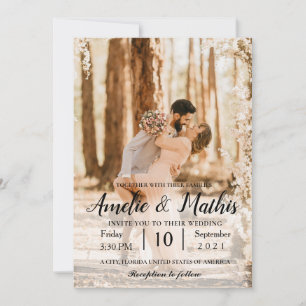 Elegant mit Foto Hochzeiten Einladungen