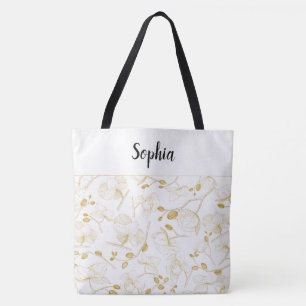 Elegant mit Gold und weißen Orchideen elegant weiß