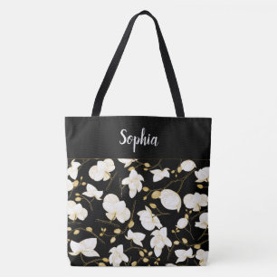 Elegant mit Gold und weißen Orchideen schick schwa
