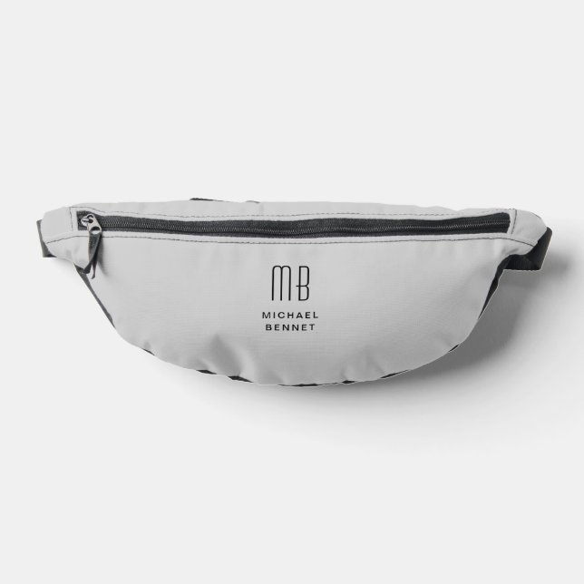 Elegant Mit Monogramm Gray Bauchtasche (Ablage )
