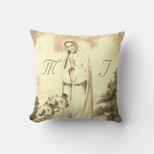 Elegant Mit Monogramm mit Name Rose Throw Kissen
