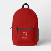 Elegant Mit Monogramm Red