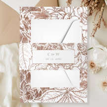 Elegant Mocha Brown Floral Wedding