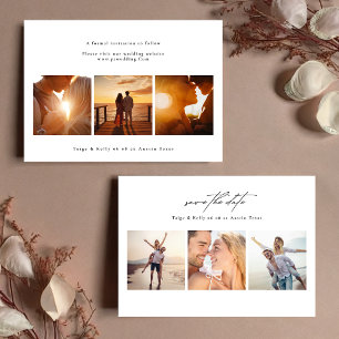 elegant modern 3   Hochzeit von 6 Fotos Save The Date