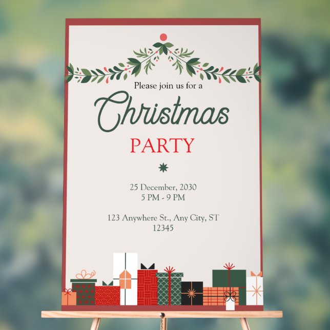 Elegant Modern Acrylic Sign for Festive Christmas  Acrylschild (Neutral)