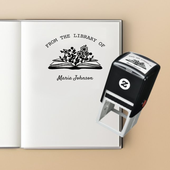 Elegant modern aus der Bibliothek von | Ex Libris Permastempel (From The Library Of  Ex Libris Self-inking Stamp)