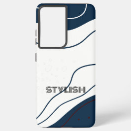 Elegant & modern blau & weiß samsung galaxy hülle