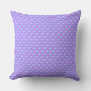 Elegant Modern Blue & Violet Mermaid Kissen