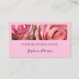Elegant Modern Blush Pink Custom Photo Template  Visitenkarte