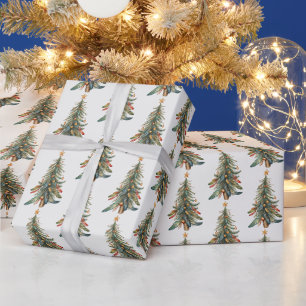 Elegant Modern Boho Christmas Tree Geschenkpapier