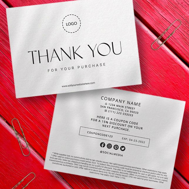 Elegant Modern Business Promo Coupon Ad Kampagne Mitteilungskarte (Von Creator hochgeladen)