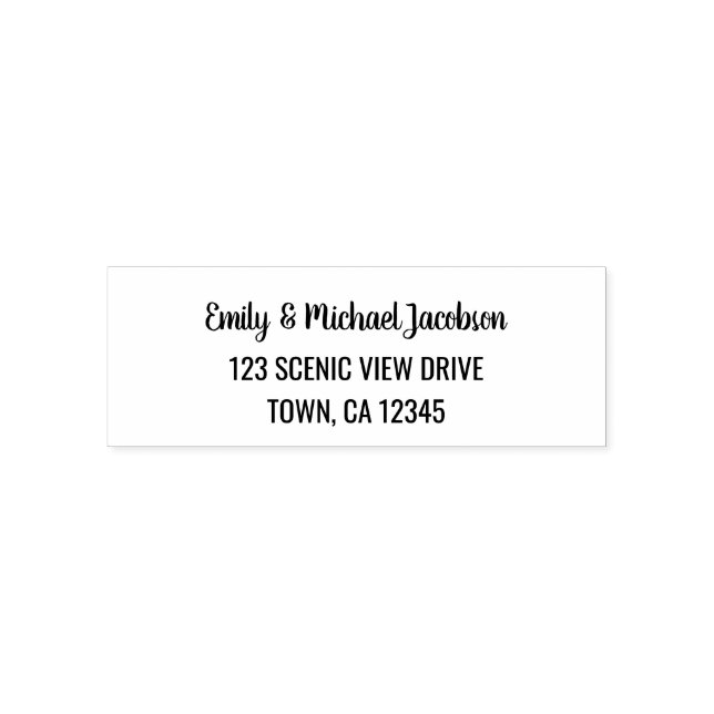 Elegant Modern Calligraphy Label for Couples Permastempel (Design)