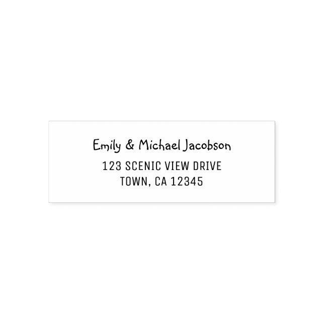 Elegant Modern Casual Handwriting for Couples Permastempel (Design)