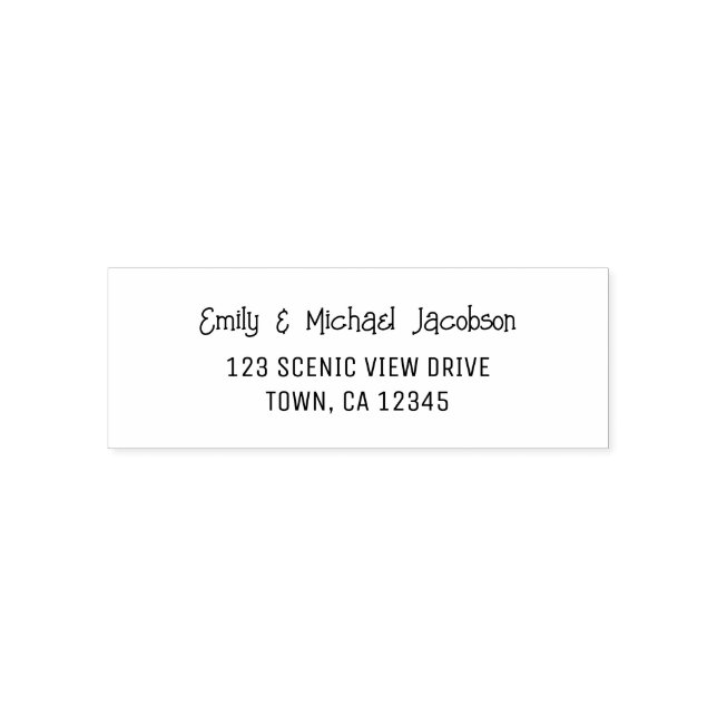 Elegant Modern Casual Handwriting for Couples Permastempel (Design)