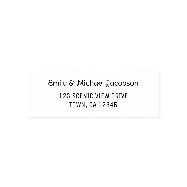 Elegant Modern Casual Handwriting for Couples Permastempel (Design)