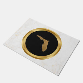 Elegant Modern Chic Black and Gold Florida Theme Fußmatte