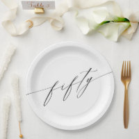 Elegant Modern Chic Script 50. Geburtstag
