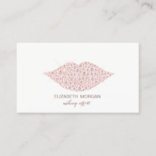 Elegant Modern,Diamant-Lippen,Visagist Visitenkarte