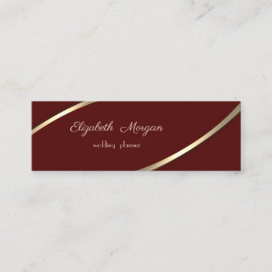 Elegant Modern Einfach, Goldene Streifen Mini Visitenkarte