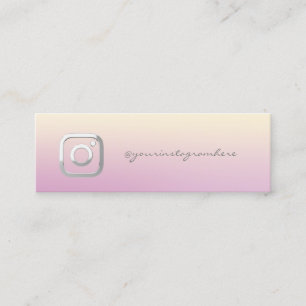 Elegant  Modern Einfach Instagram Social Media Mini Visitenkarte