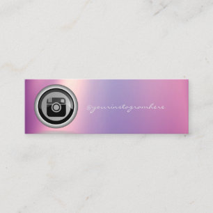 Elegant Modern Einfach , Instagram Social Media Mini Visitenkarte