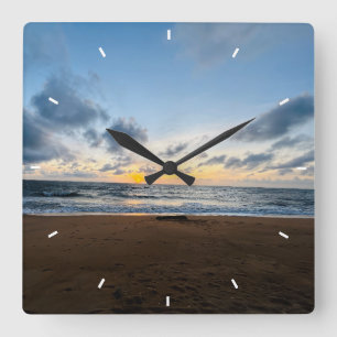 Elegant modern einfache benutzerdefinierte Fügen S Quadratische Wanduhr