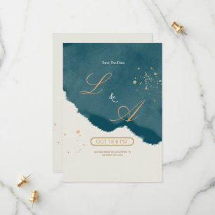 Elegant Modern Emerald Green Save The Date