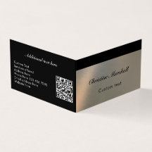 Elegant Modern Faux Brushed Metal QR Code Custom