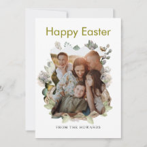 Elegant Modern Floral Easter | Happy Easter Photo