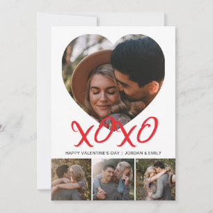 Elegant Modern Frohen Valentinstag 4 Foto Feiertagskarte